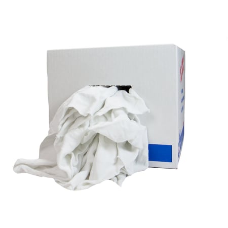 Monarch W51W New Washed White, French Terry Cleaning Rags - 10lb Box N-W51W-10